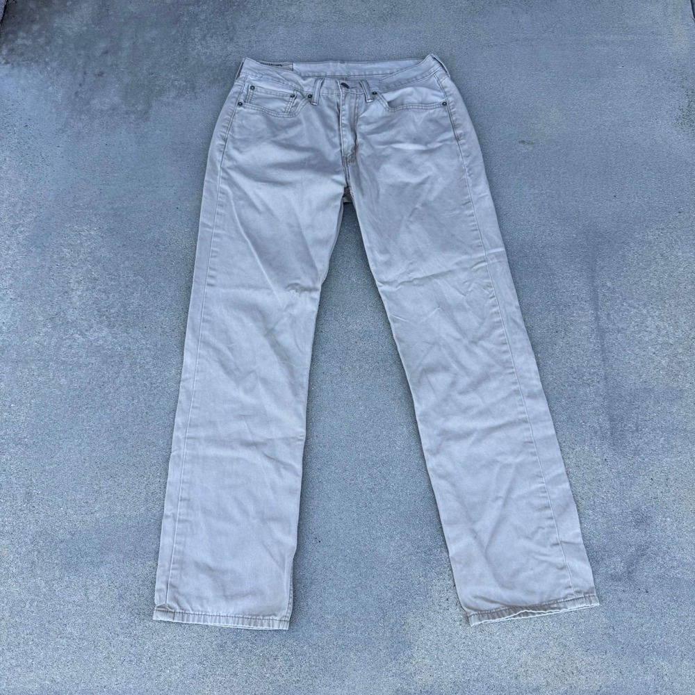 Levi's 514 Straight Fit Khaki Tan Cotton Twill Pants Men 34x34